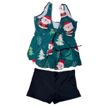 Naiste j&otilde;uluteemalised ujumisriided Wihnsinop, rohelisekirjud, L