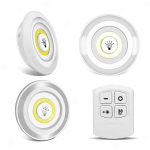 Kapialune LED valgusti puldiga, 3 tk pakis, 2 pakki komplektis