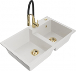 Graniidist k&ouml;&ouml;givalamu Mexen Tomas koos segisti ja sifooniga, valge/must/kuldne