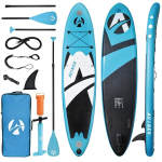 Aviner T&auml;ispuhutav SUP Board Set, 150KG Max / 305&times;71&times;15cm, Premium Stand Up Paddle Surfboard, helesinine
