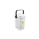 Ratastega kastLemmikloomatoidu hoidmiseks Stefanplast, 7L, valge