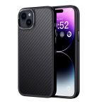 Musta v&auml;rvi koma&uuml;mbris Kevlar Magile iPhone 15 jaoks