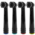 Elektrilise hambaharja otsik Precision EB17-P x4 must asendussotsik koos DailyCleaniga