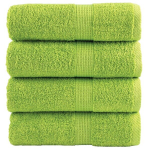 vidaXL Premium k&auml;ter&auml;tikud 4 tk Apple Green 30x30 cm Puuvill