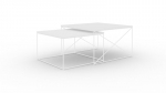 2-osaline kohvilaudade komplekt ADRK Furniture Licco, valge