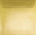 Dekoratiivsed metalliseeritud ruudukujulised &uuml;mbrikud, Sirio Pearl K4 15,5x15,5 Aurum gold 25tk. 110g