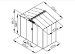 Costway t&ouml;&ouml;riistakuur aiakuur t&ouml;&ouml;riistakuur koos metallvundamendiga 213x127x185 cm metallist tumeroheline
