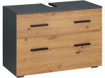 Vannitoakapp, 80x35x55 cm, hall/pruun