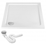 Du&scaron;ialus Rea Savoy koos sifooniga, 90x90 cm, White