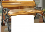 Aiapink Besk 9048689 puidust iste, metallraam 122x60x70 cm