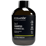 &Scaron;ampoon ja du&scaron;igeel 2-in-1, Ecolatier, must, 400 ml