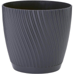 Lillepott Mika koos kandikuga 19cm, must