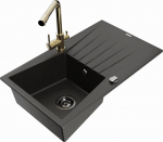 Graniidist k&ouml;&ouml;givalamu Mexen Cesar segisti ja sifooniga, metallic black/gold