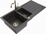 Graniidist k&ouml;&ouml;givalamu Mexen Andres segisti ja sifooniga, black granite/gold