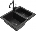 Graniidist k&ouml;&ouml;givalamu Mexen Carlos segisti ja sifooniga, metallic black/silver/black