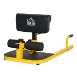Sissy Squat K&uuml;kiharjutusseade Jalatreenija K&otilde;hu- ja Gluteustreenija 3 &uuml;hes treenija reguleeritav kuni 120 kg Teras Kollane+Must 50 x 97 x (44,5&ndash;56,5) cm