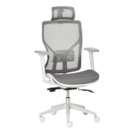Kontoritool kirjutuslauatool p&ouml;&ouml;rdtool m&auml;nguritool peatoe ja nimmetoega 3D k&auml;etugedega 3 astmega 360&deg; p&ouml;&ouml;rlevate ratastega reguleeritava k&otilde;rgusega ergonoomiline v&otilde;rkkangas poroloon hall 67 x 65 x 120-128 cm
