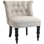 Vintage l&otilde;&otilde;gastustool, puhketool, lamamistool, polsterdatud tugitool, s&ouml;&ouml;gitool, linane kate, puitraam, beež+must, 67 x 67 x 78 cm