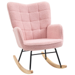 Retrodisainiga kiiktool, t&auml;ispuidust, tugitool, relax-tugitool, 98 cm x 71 cm x 101 cm, roosa