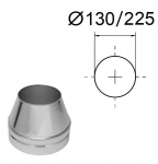 Isoleeritud suitsutoru ots D-130/225 mm