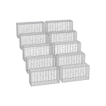 Gabioonkorvid 100 x 50 x 30 cm komplektis 10tk, h&otilde;bedane