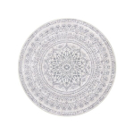 &Uuml;mmargune boho stiilis vaip,120 cm, hall