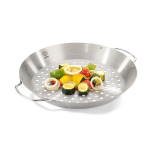 GEFU BBQ Grill-wok kana ja k&ouml;&ouml;giviljade jaoks, roostevaba teras, 30x30x7 cm