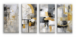 Moodne maalid elutuppa Suur abstraktne maal l&otilde;uendil Grey Gold 80x160