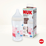 Pudel koos temperatuuriindikaatoriga Nuk Perfect Match Peppa Pig, valge, 3+ kuud, 260 ml