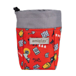 Maiustuste dosaator Amiplay Amik TravelDog, 8x6x10 cm, punane