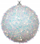 J&otilde;ulupuu kuusepael glitter 8cm valge vaht 1tk