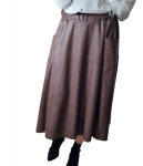 Nahast seelik naistele Made in Italy, pruun