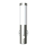 Seina v&auml;lisvalgusti anduriga, roostevaba teras
