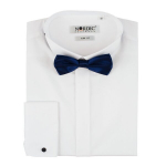 Valge liblikaga smokingu s&auml;rk pikkade varrukatega ja mansettidega mansetin&ouml;&ouml;pide jaoks. Slim Fit siluett.