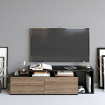 TV-laud Kalune Design Nexera, must / pruun