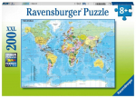 Puzzle 200 t&uuml;kki XXL: Maailma kaart
