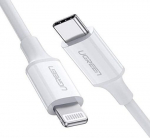 Lightning kaabel - UGREEN - Silikoon - USB-C - 1 m - Valge