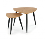 2 diivanilaua komplekt Halmar Nicea 2, pruun/must