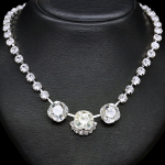 Naiste kaelakee DiamondSky &bdquo;Glare&ldquo; Swarovski kristallidega