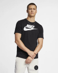 Nike meeste T-s&auml;rk AR5004*010, must/valge