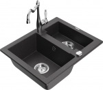 Graniidist k&ouml;&ouml;givalamu Mexen Carlos koos segisti ja sifooniga, Black granite+Chrome