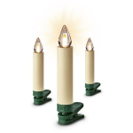 Krinner j&otilde;ulutuled Superlight Bavaria Mini Flame Set of 12 Ivory, soevalge