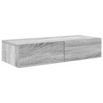 seinariiul | Ujuvad riiulid | Rippuv riiul sahtlitega, hall sonoma tamm, 80x33x17 cm, tehispuit CFE244627