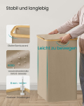 Pesukorv 150 L kaanega ja 3 sektsiooniga 60 x 38,5 x 70,5 cm pruun