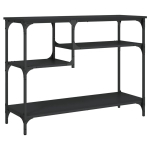 riiulitega konsoollaud，kohvilaud, must, 100 x 35 x 75 cm CFE41361