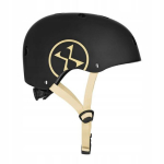 Laste kiiver s. Xs (48-52cm) jalgrattale, rulluiskudele, reguleeritav Nils, must-beež