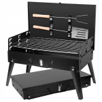 Kaasaskantav aiagrill s&ouml;ega, tarvikutega, matkale sobiv 44x27