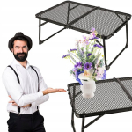 Kokkupandav turismilaud, k&auml;mpingulaud 40 x 60 x 25 cm, must