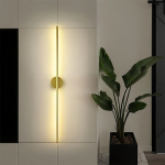 Moodne LED-ribade seinavalgusti - elegantne minimalistlik kujundus elutuppa, magamistuppa ja r&otilde;dule. , 1 vnt. Auksinis LED Creative Long Strip Wall &scaron;viesos &scaron;altinis