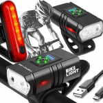 V&otilde;imas jalgratta tulede komplekt ees taga led veekindel aku usb